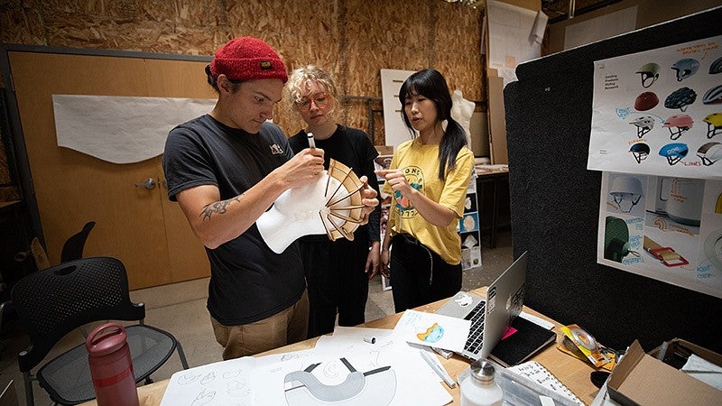 Product Design program students working on project