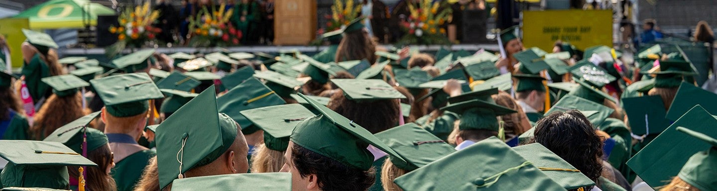 students at commencement